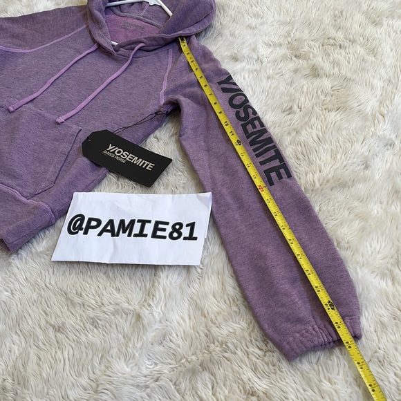 JAMES PERSE YIOSEMITE Women’s Light Purple Cropped Hoodie Sweater Size 1-S NWT - Picture 5 of 14
